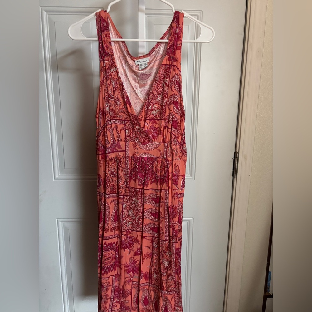 Women's maternity Pink Patterned Dress